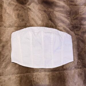 White Strapless Corset Top